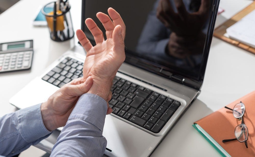 Wrist pain from typing
